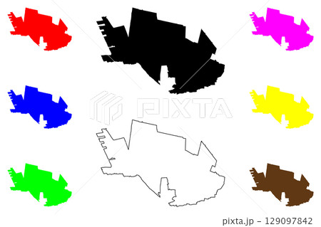 Kokubunji city (Japan, Nihon-koku or Nippon-koku, Kanto region) map vector illustration, scribble sketch Kokubunji-shi map Kokubunji city (Japan, Nihon-koku or Nippon-koku, Kanto region) map vector illustration, scribble sketch Kokubunji-shi map 129097842