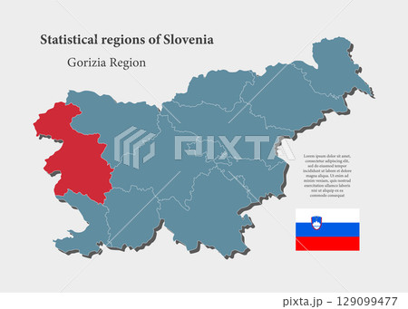 Vector map of Slovenia - Gorizia Region Vector map of Slovenia - Gorizia Region 129099477