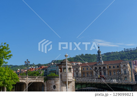 the city of bilbao in spain the city of bilbao in spain 129099821