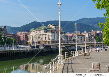 the city of bilbao in spain 129099825