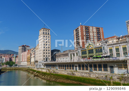 the city of bilbao in spain the city of bilbao in spain 129099846