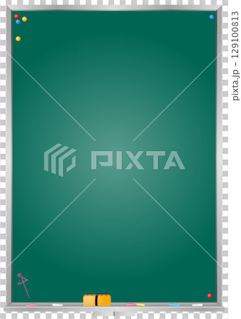 Blackboard frame vector material | A4 ratio, portrait orientation for free writing 129100813