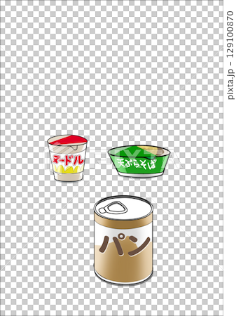 日頃の防災用品・備蓄品＜カップ麺　缶入りパン＞ 129100870