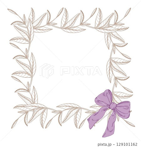 Wreath of clovers. Meadow flower vector ink illustration. Handmade ink art work. Wreath of clovers. Meadow flower vector ink illustration. Handmade ink art work. 129101162