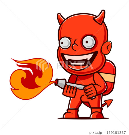 Torch used for precision heating in culinary applications and other crafts during clear day 129101287