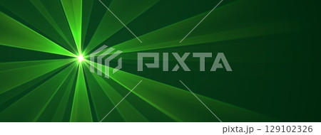 Green lasers background., glowing rays or neon beams, bright futuristic backdrop.. 129102326