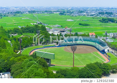 埼玉県越谷市の俯瞰した風景2025年7月 129102380