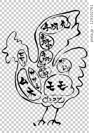 用毛筆畫畫雞的各個部位和名稱 用毛筆畫畫雞的各個部位和名稱 129102761