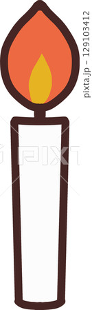 シンプルなロウソクのイラスト 129103412