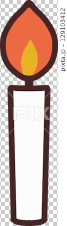 シンプルなロウソクのイラスト 129103412