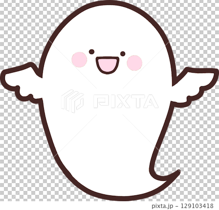 Cute ghost character 129103418