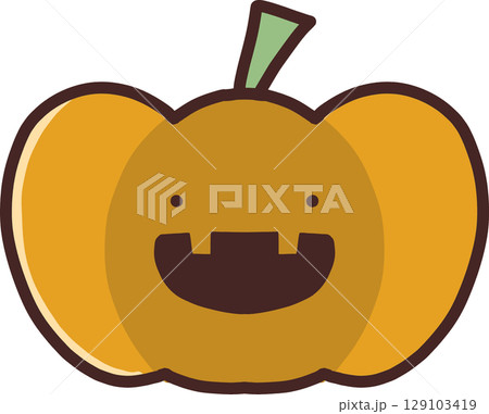 笑うかわいいカボチャ 笑うかわいいカボチャ 129103419