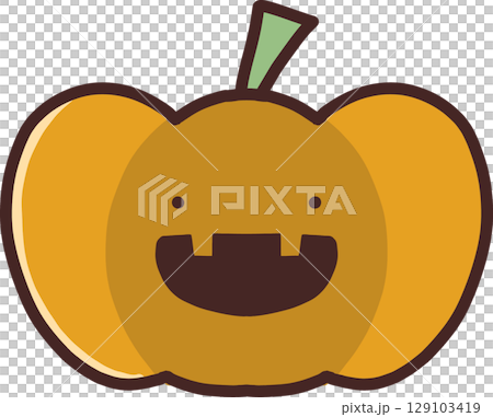 笑うかわいいカボチャ 笑うかわいいカボチャ 129103419