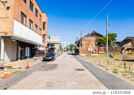 能登　復興・再開が待たれる輪島朝市　※2025年7月撮影 129103906