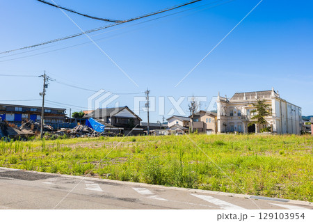 能登　早期復興が祈念される輪島朝市通り周辺　※2025年7月撮影 129103954