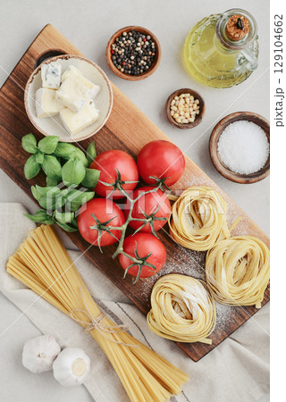 Ingredients  traditional Italian cuisine 129104662