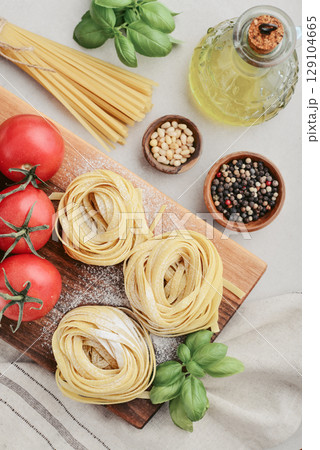 Ingredients  traditional Italian cuisine 129104665