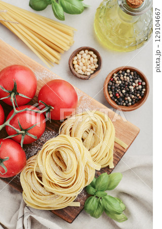 Ingredients  traditional Italian cuisine 129104667