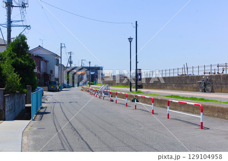 千葉県市川市旧江戸川沿いの道2025年7月 129104958