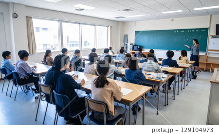 保護者会 放課後の小学校で会議を保護者会 放課後の小学校で会議をする人々する人々 保護者会 放課後の小学校で会議を保護者会 放課後の小学校で会議をする人々する人々 129104973