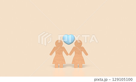 The Wood plate women and heart for lgbtq concept 3d Rendering. The Wood plate women and heart for lgbtq concept 3d Rendering. 129105100