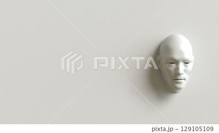 The White face for Abstract Background concept 3d Rendering. 129105109