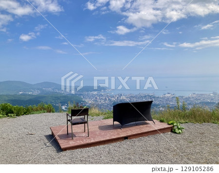 天狗山展望台の海の見えるベンチ 129105286