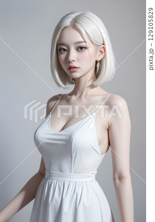 アルビノの美少女 129105829