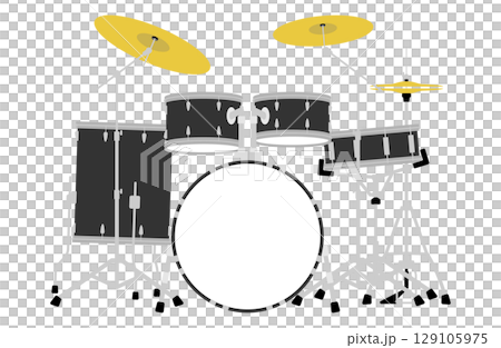 Drum set vector illustration simple 129105975