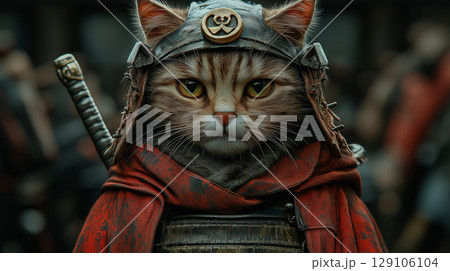 刀を持った武士の猫 刀を持った武士の猫 129106104