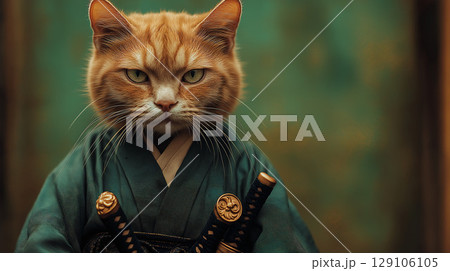 刀を持った武士の猫 刀を持った武士の猫 129106105