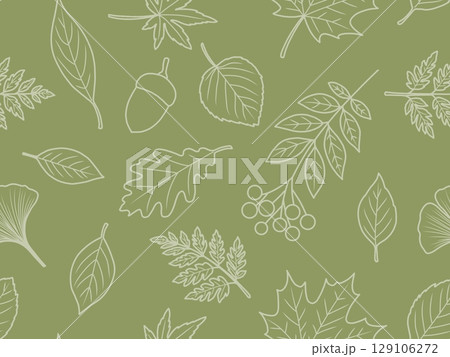 秋のシームレスパターン　D 129106272