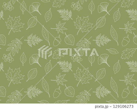 す秋のシームレスパターン　D' 129106273