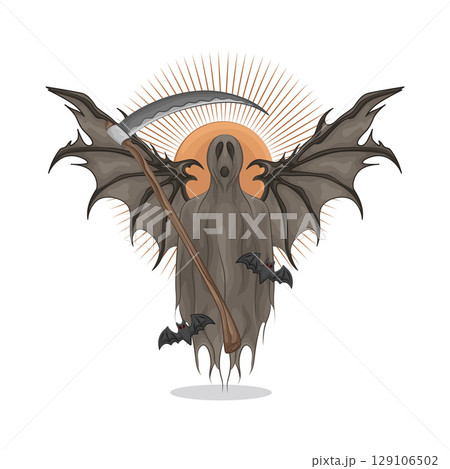 Illustration of Winged Ghost Illustration of Winged Ghost 129106502