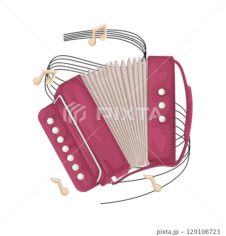 Illustration of Accordion Illustration of Accordion 129106723