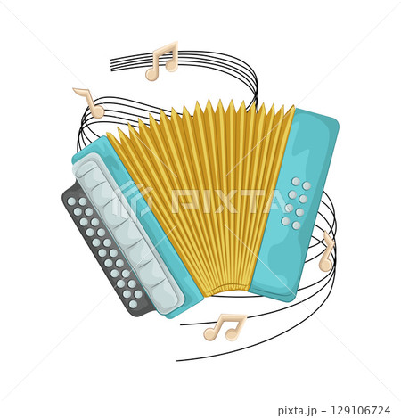 Illustration of Accordion Illustration of Accordion 129106724