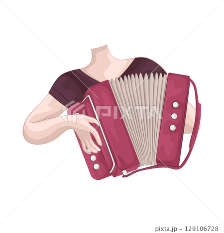 Illustration of Playing the accordion 129106728