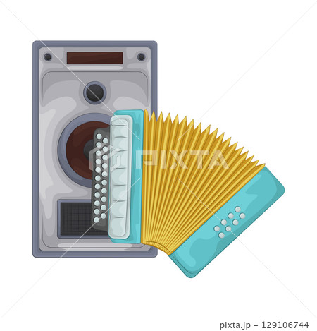 Illustration of Accordion Illustration of Accordion 129106744