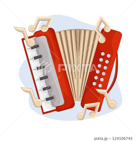 Illustration of Accordion Illustration of Accordion 129106745