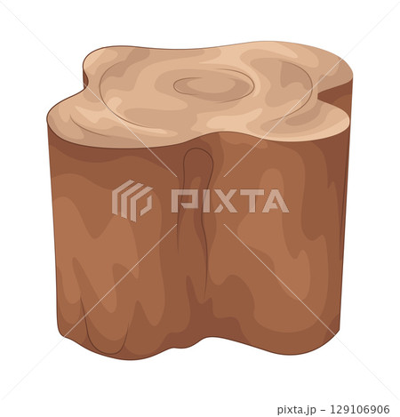 Illustration of Wood Trunk  129106906