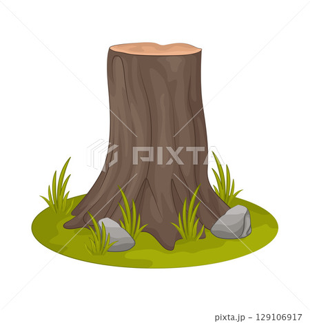 Illustration of Tree Stump  129106917