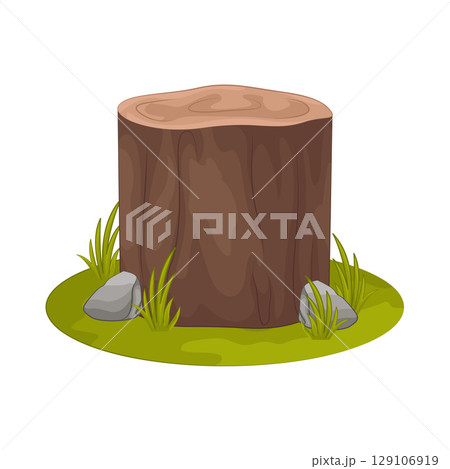 Illustration of Wood Trunk  129106919