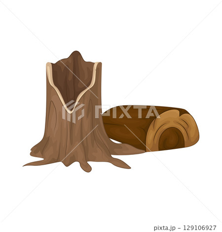 Illustration of Tree Stump  129106927