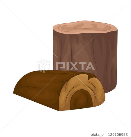 Illustration of Wood Trunk  129106928