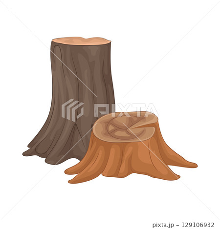 Illustration of Tree Stump Illustration of Tree Stump 129106932