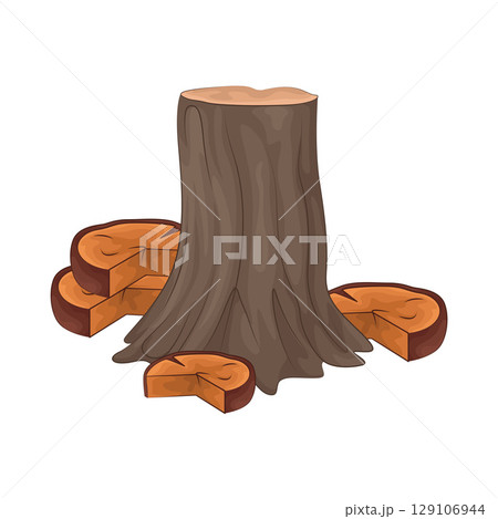 Illustration of Tree Stump  129106944
