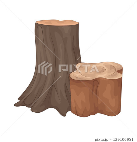 Illustration of Tree Stump Illustration of Tree Stump 129106951