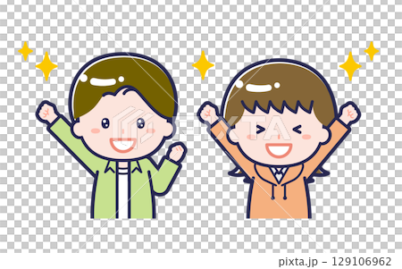 私服の10代/2人組/男女 03 私服の10代/2人組/男女 03 129106962