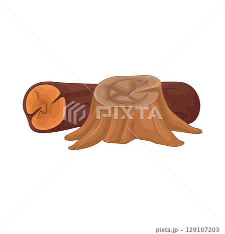 Illustration of Tree Stump Illustration of Tree Stump 129107203