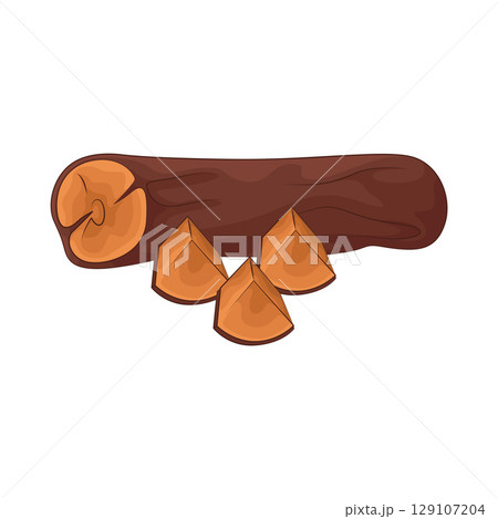 Illustration of Wood Trunk Illustration of Wood Trunk 129107204